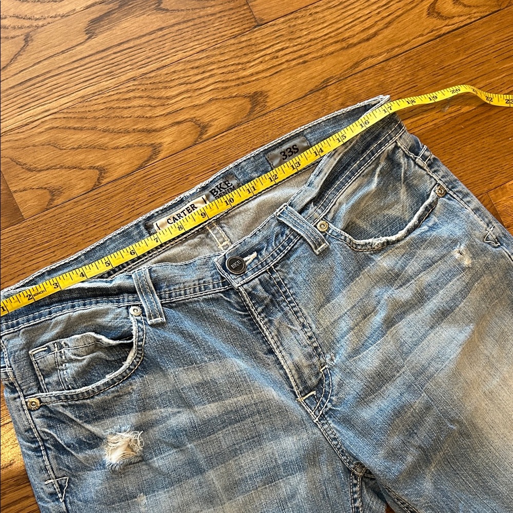 BKE “Carter” 33S Distressed Blue Jeans - Picture 10 of 17